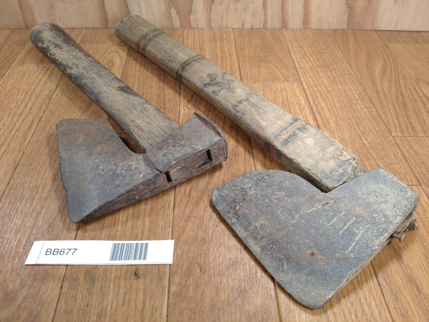 BROKEN DAMAGED Japanese Vintage Carpentry Tool NATA AXE ONO Hatchet SET BB677