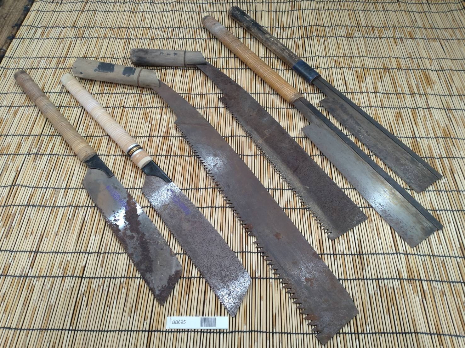 Broken Japanese vintage Pull Saw Draw Saw Carpentry Tool Japan blade 720mm BB695