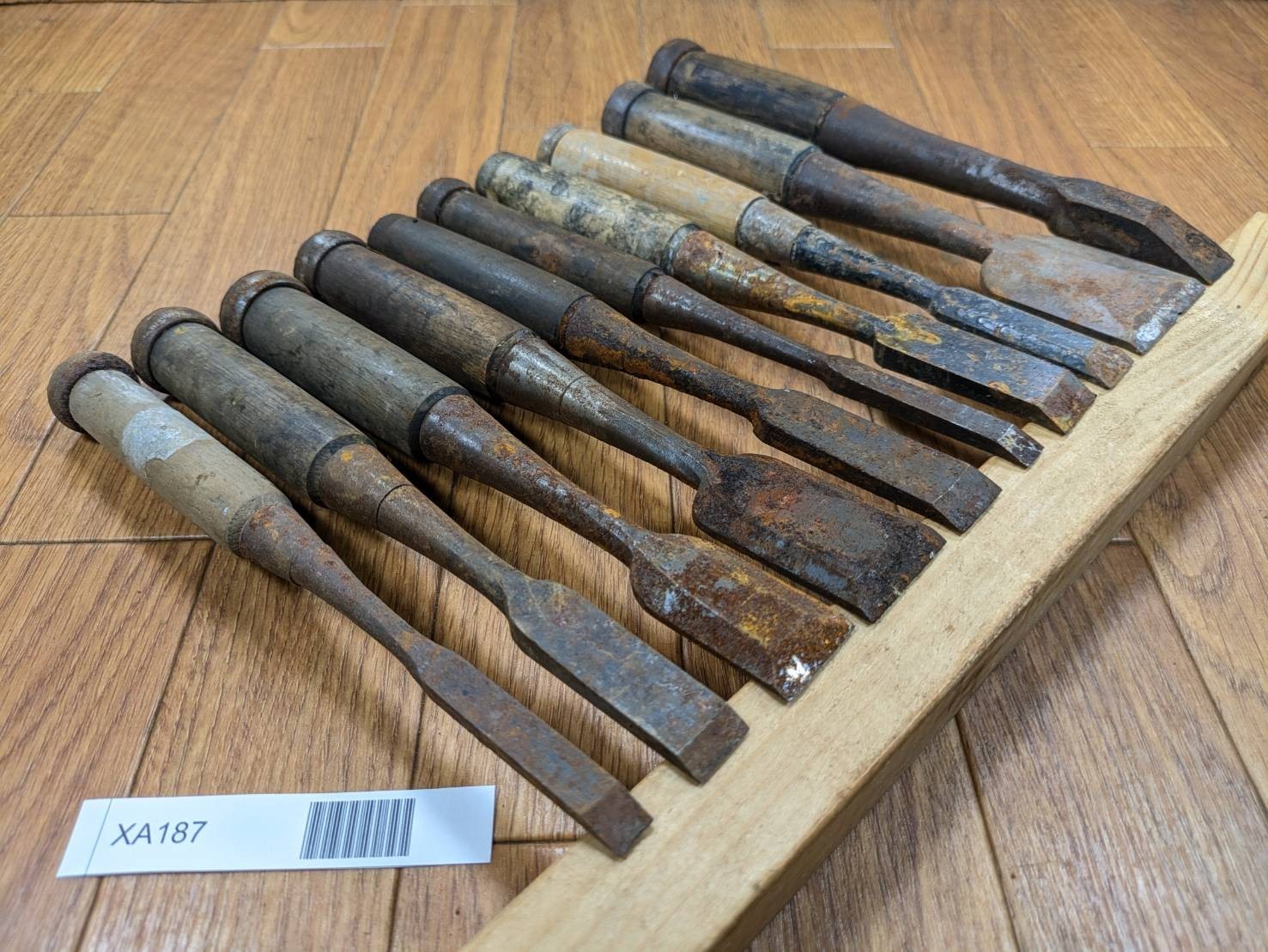 BROKEN DAMAGED Japanese vintage chisel Nomi 9.15.24.30.18.9.19.15.41.17mm XA187