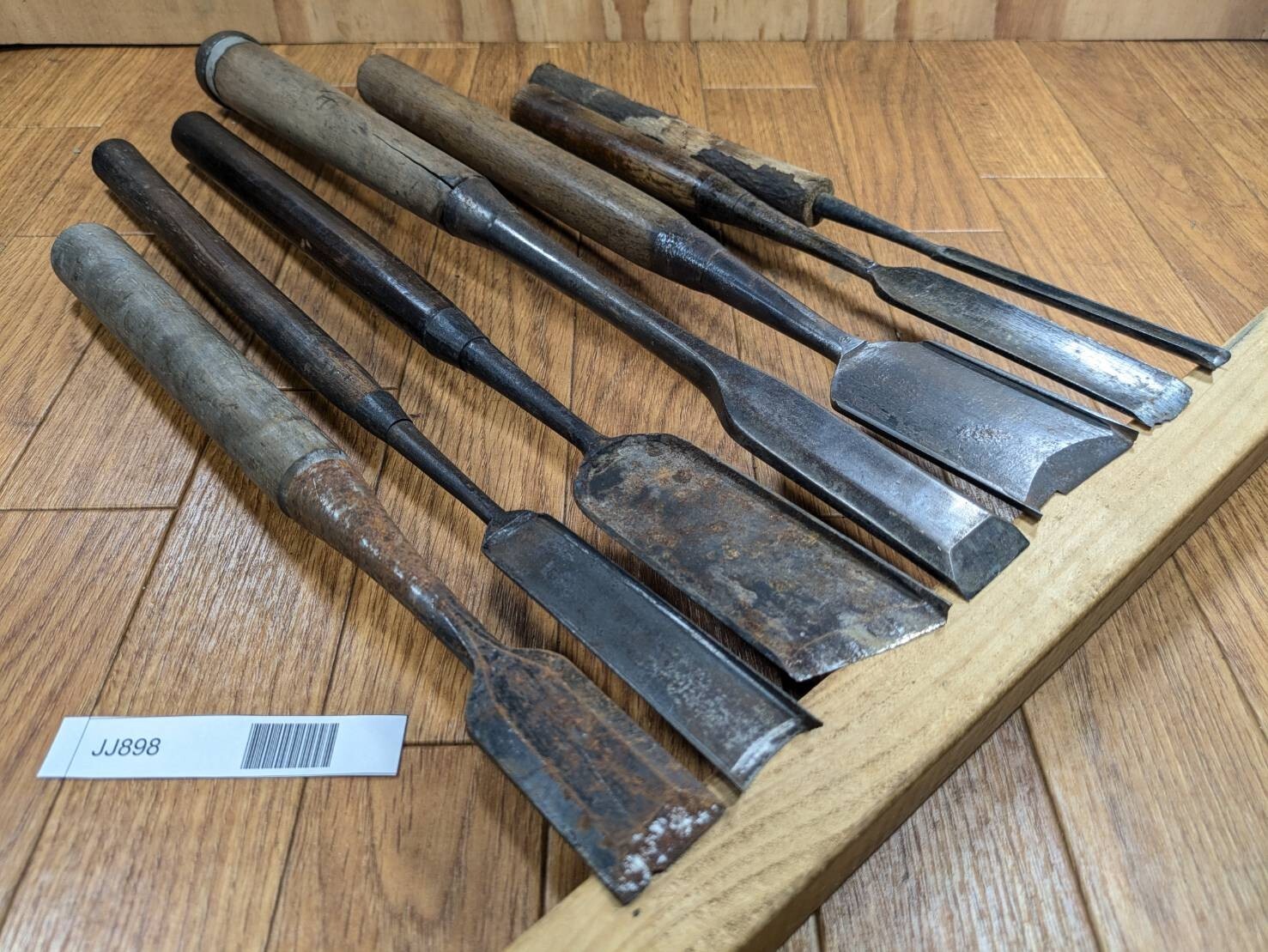 BROKEN DAMAGED Japanese vintage chisel Nomi 29.25.43.28.48.25.9mm JJ898