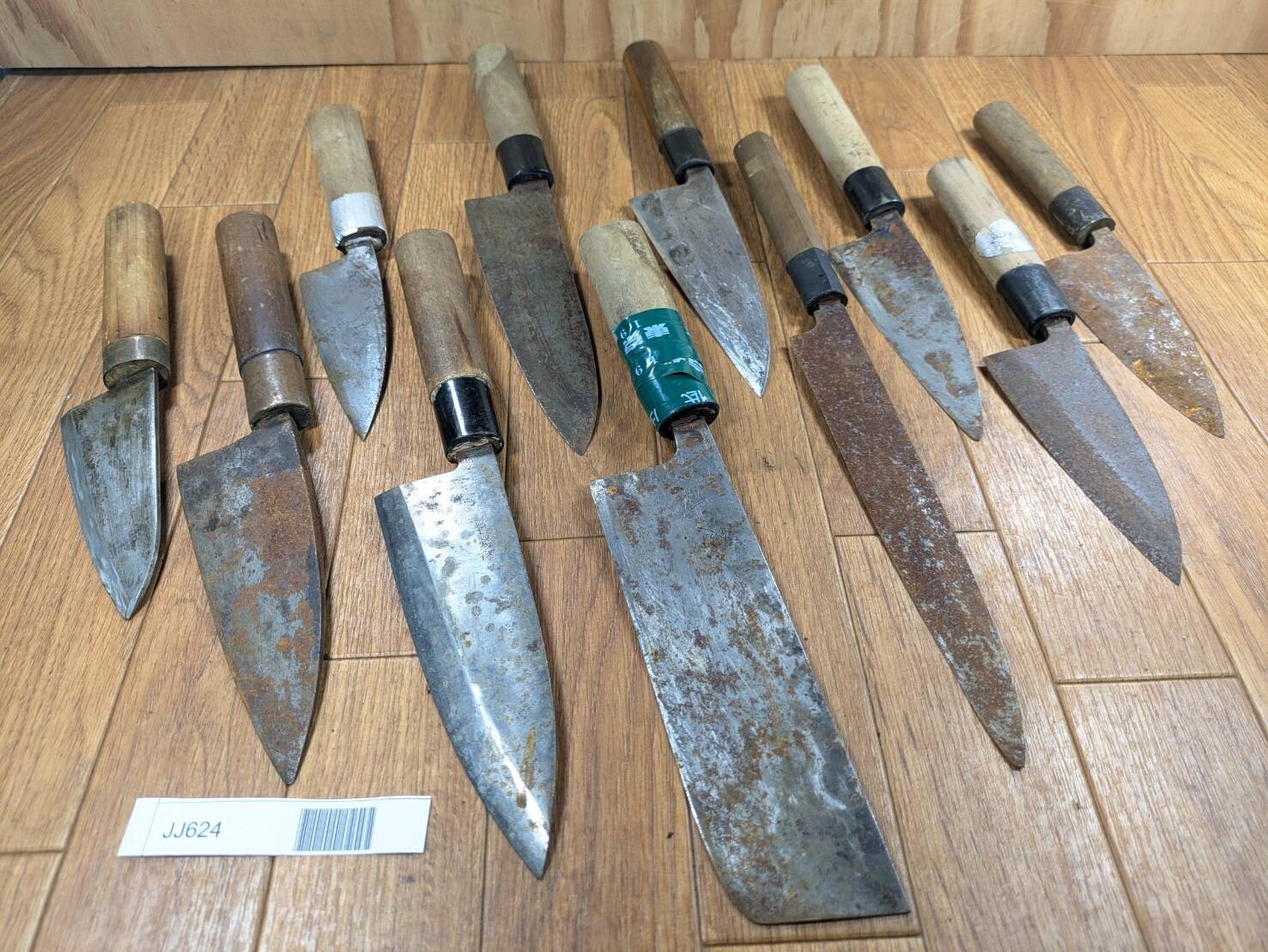 BROKEN DAMAGED Japanese Chef's Kitchen Knife Vintage Japan HOCHO JJ624