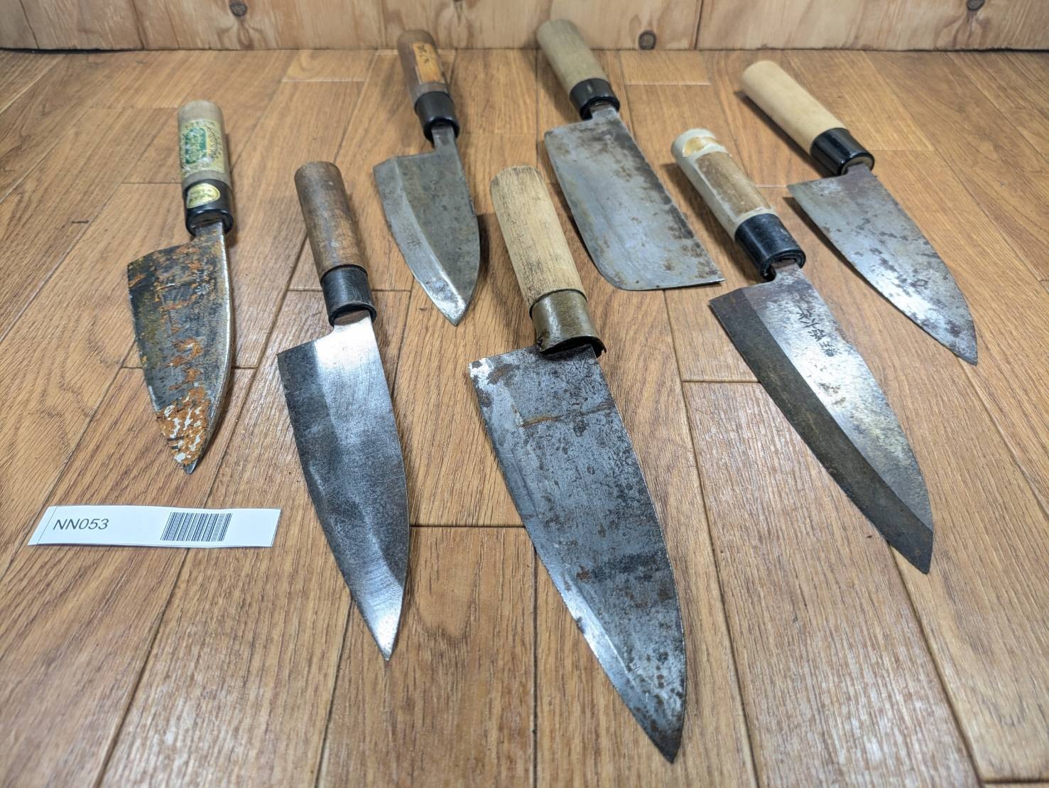 BROKEN DAMAGED Japanese Chef's Kitchen Knife Vintage Japan HOCHO NN053