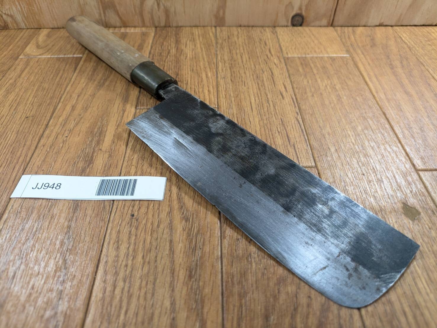 DAMAGED Japanese Chef's Kitchen Knife NAKIRI BLACK Vintage Japan 174/322mm JJ948