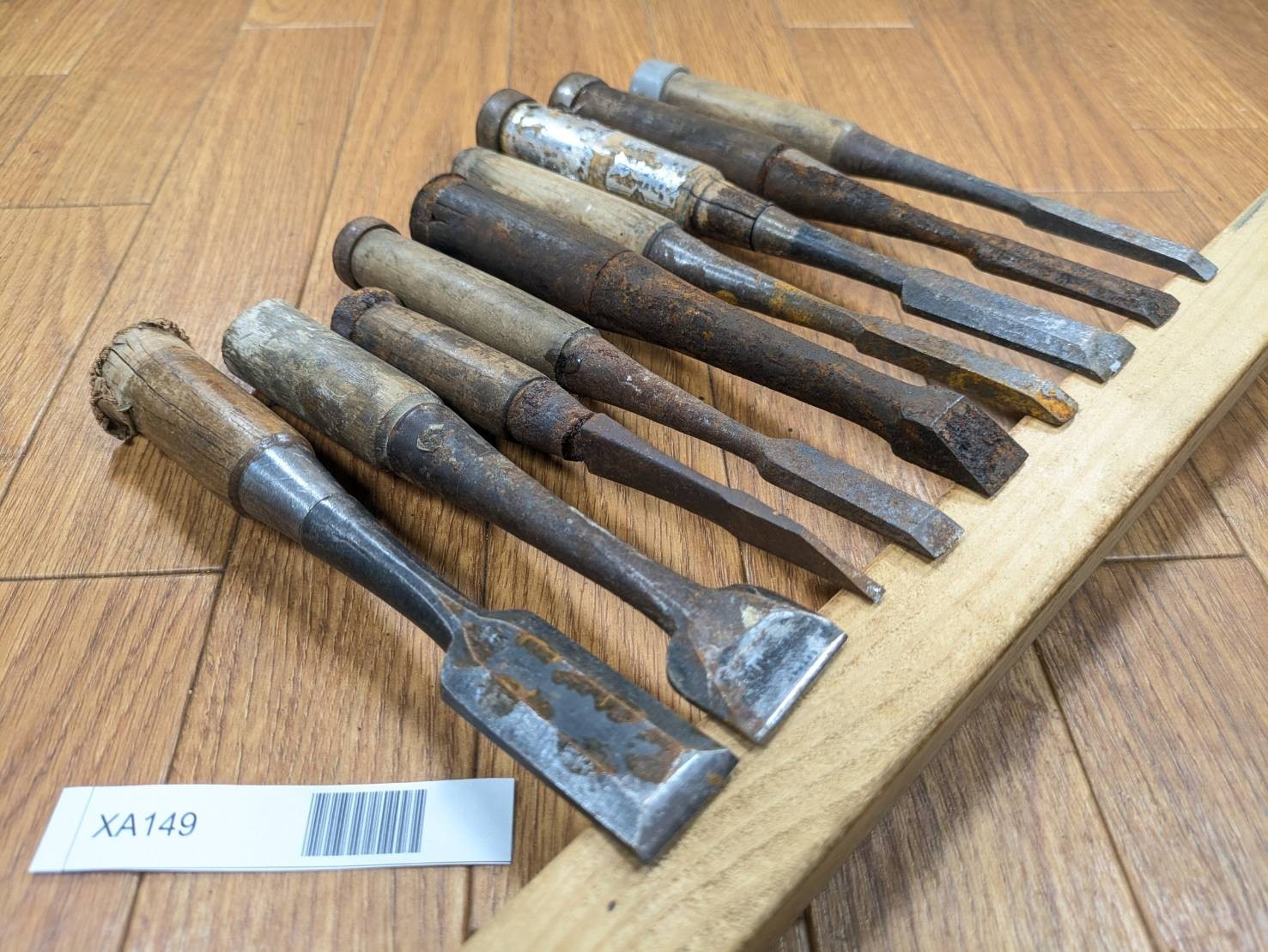 BROKEN DAMAGED Japanese vintage chisel Nomi 23.29.4.11.16.9.17.14.8mm XA149