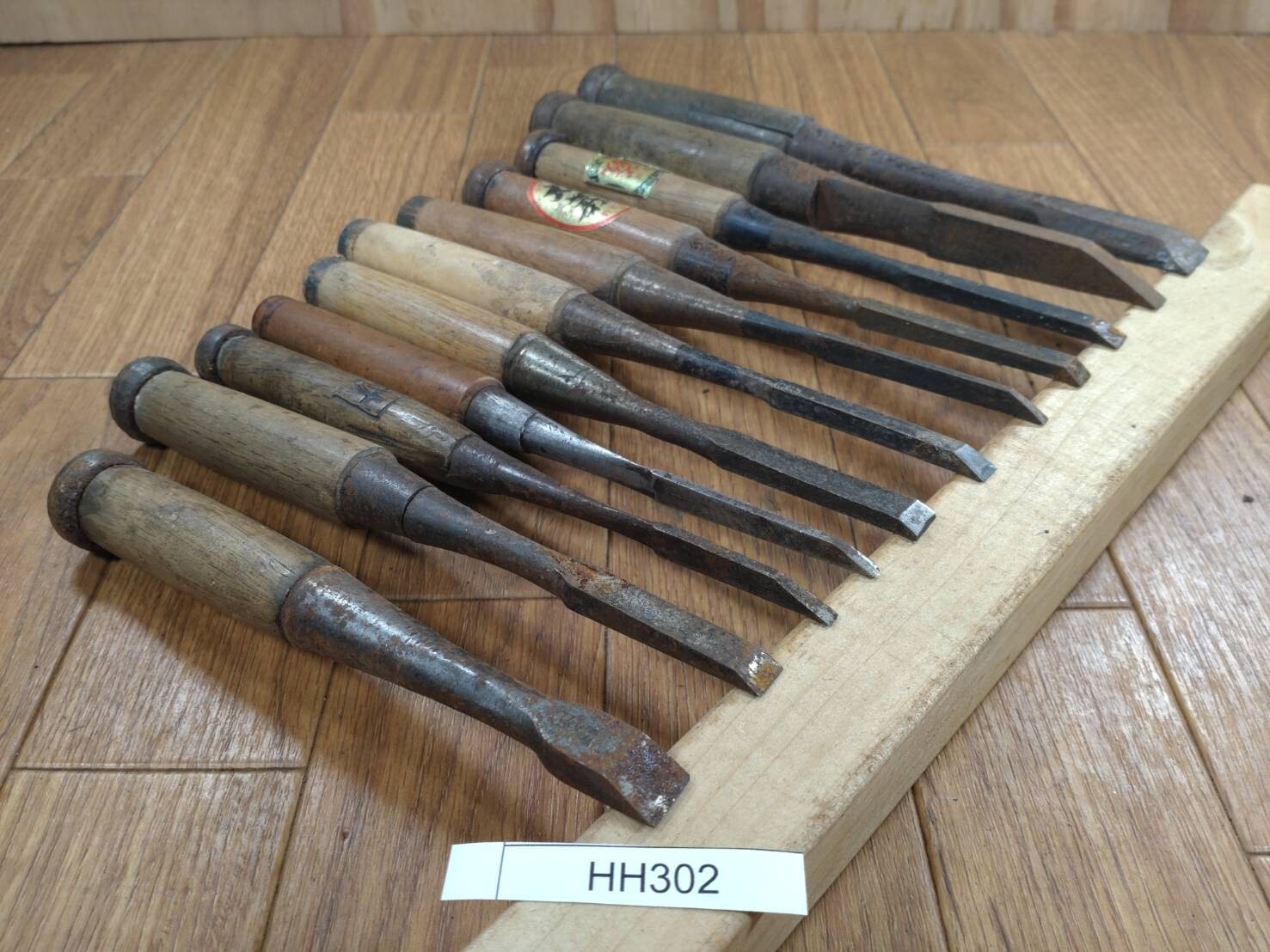BROKEN DAMAGED Japanese vintage chisel Nomi 17.12.9.8.7.6.6.6.4.3.3mm HH302