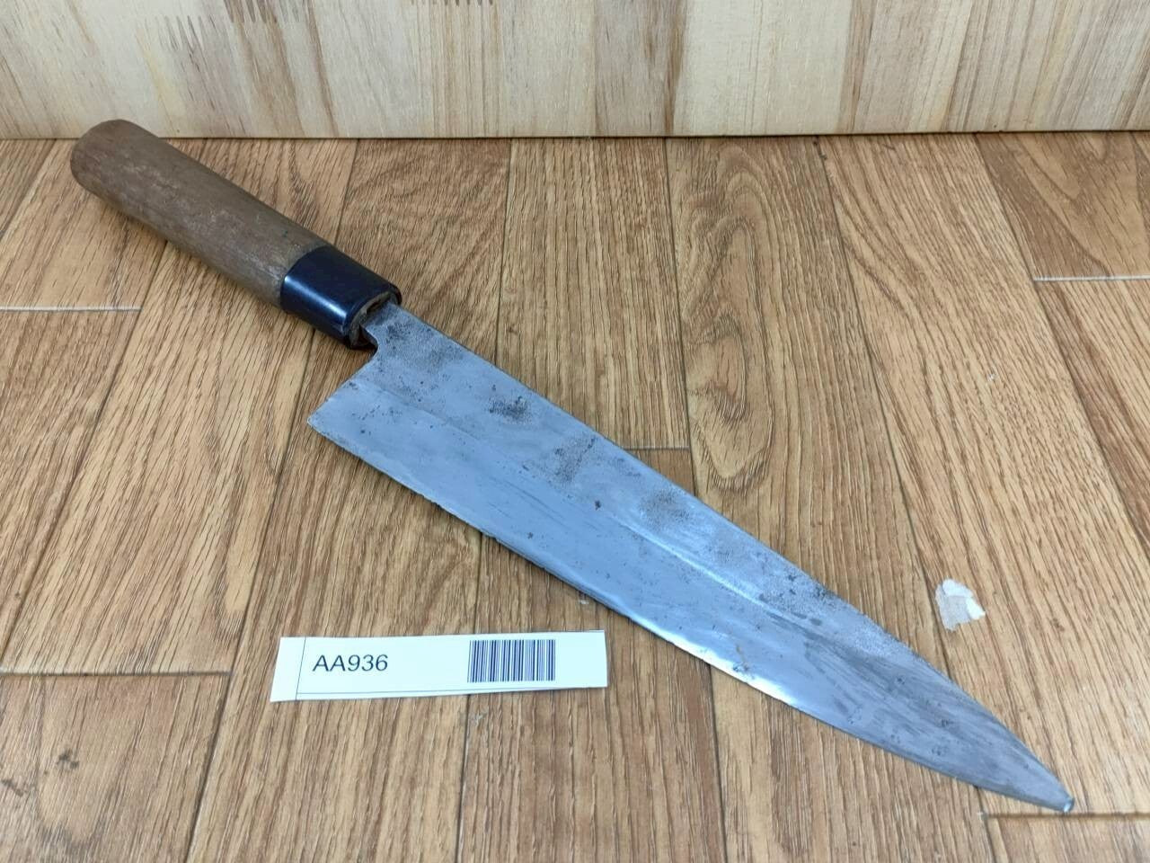 DAMAGED Japanese Chef's Kitchen Knife DEBA Vintage from Japan 228/385mm AA936