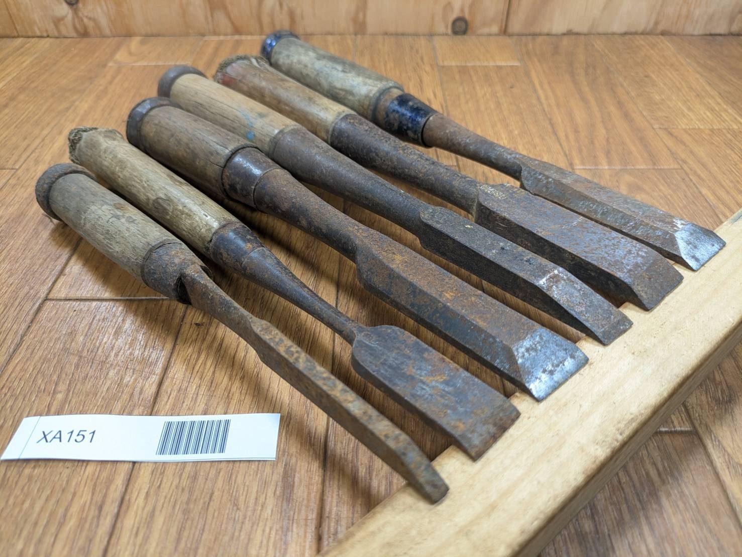BROKEN DAMAGED Japanese vintage chisel Nomi 6.20.23.14.24.23mm XA151