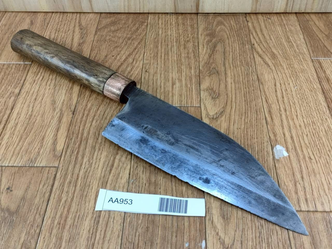 DAMAGED Japanese Chef's Kitchen Knife DEBA Vintage HEAVY Japan 183/350mm AA953