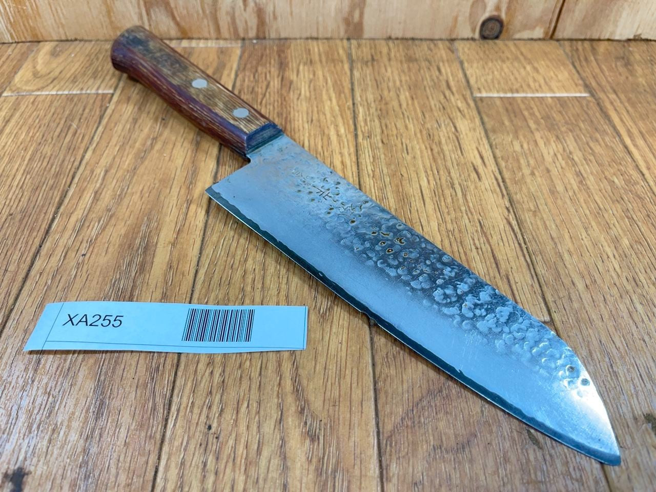 DAMAGED Japanese Chef's Kitchen Knife SANTOKU Vintage UNSUI JP 158/288mm XA255