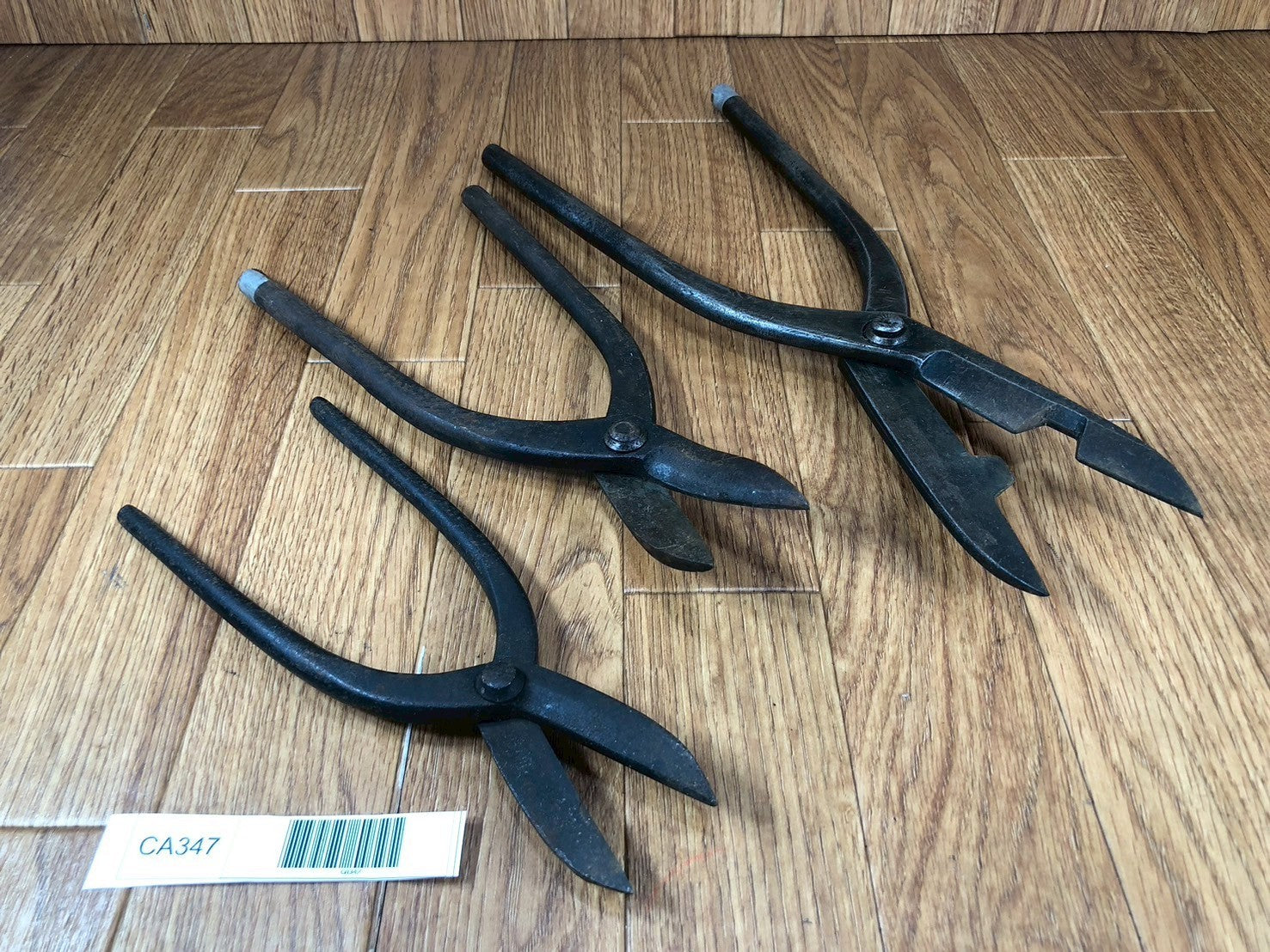 Japanese vintage Metal Shears Scissors BANKIN HASAMI set of 3 from Japan CA347