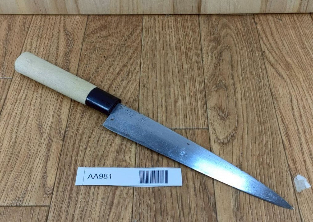 DAMAGED Japanese Chef's Kitchen Knife DEBA Vintage ARITSUGU Japan 167/280 AA981