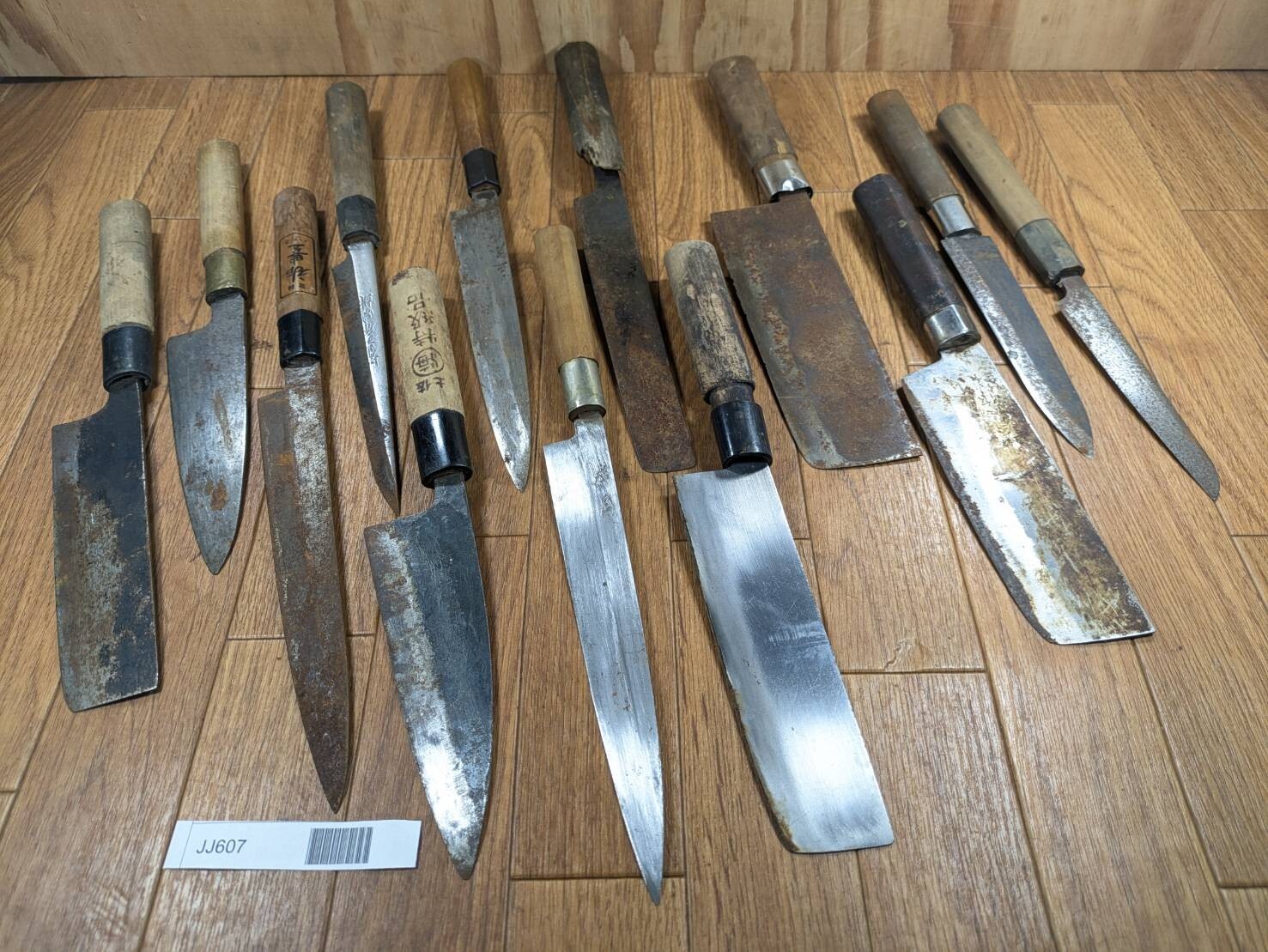 BROKEN DAMAGED Japanese Chef's Kitchen Knife Vintage Japan HOCHO JJ607