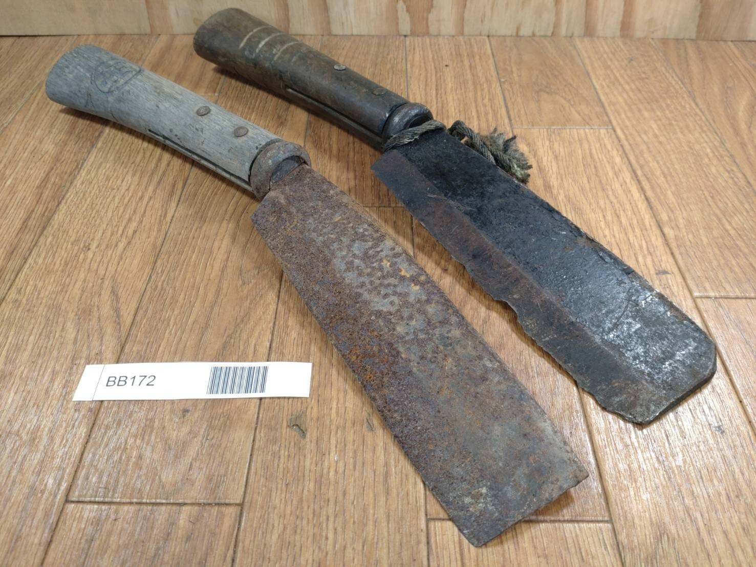 BROKEN DAMAGED Japanese Vintage Carpentry Tool NATA AXE ONO Hatchet SET BB172