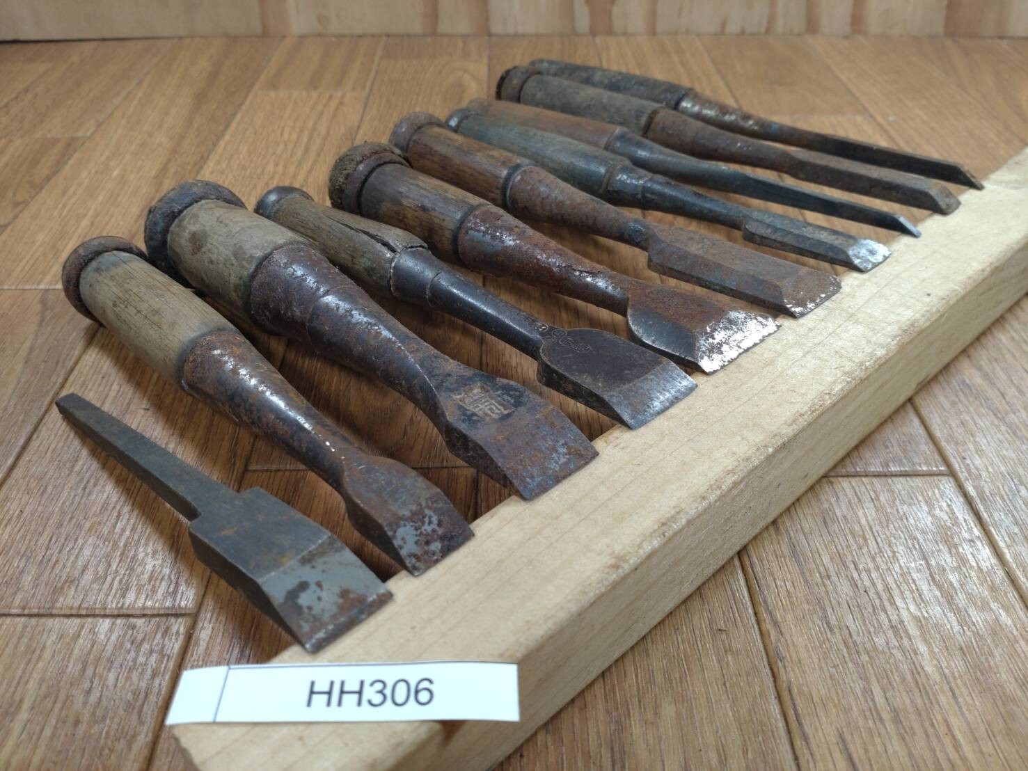 BROKEN DAMAGED Japanese vintage chisel Nomi 29.23.23.21.17.16.14.10.3.3mm HH306